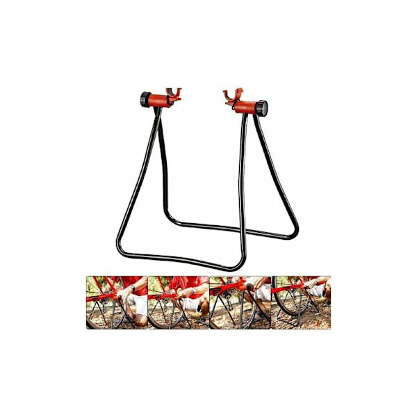CRUEL 1-delad cykelställ, höjdjusterbart, cykelställ, cykelhjulnav golvstativ, cykelställ, reparationsställ, svart