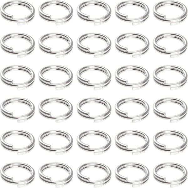 100 Pieces 10mm Mini Split Jump Rings With Double Loops Small Metal Rings Connectors For Jewelry, Necklaces, Bracelets, Earrings, Crafts, Ornaments An