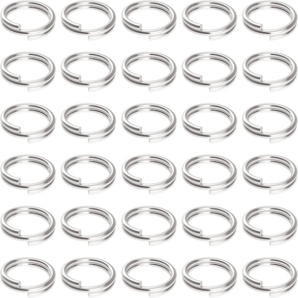 100 st 10 mm Mini Split Hoppa Ringar Med Dubbla Öglor Små Metall Ringar Anslutningar För Smycken, Halsband, Armband, Örhängen, Hantverk, Prydnader An