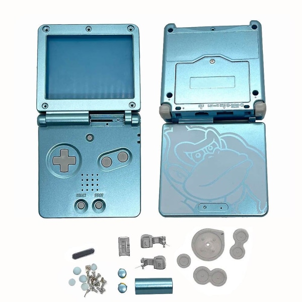 Nytt hölje Shell för Nintend Gameboy Advance Sp Gba Sp Shell Ersättning för Gbasp Game Console case Cover med knapparBlå KingKong