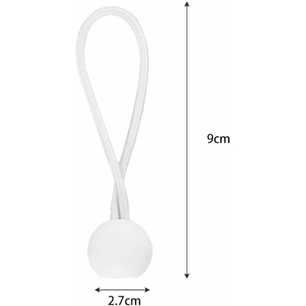 10-pack kulspännare, svart elastisk spännare, elastisk spännare för paviljong, vattentät duk, campingplats, tält, gardinförlängningsbälte - blandad färg