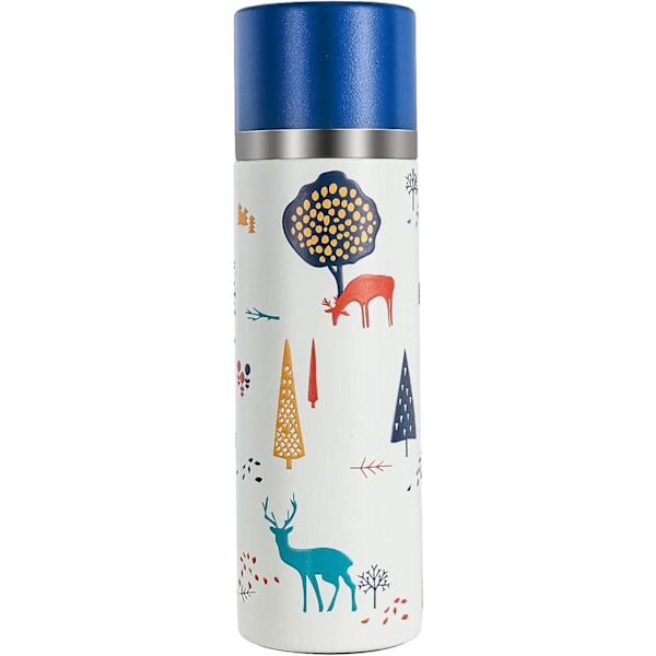 Flask Vattenflaska Rostfritt Stål Flaska Metall 350ml Resmugg Varm Dryck Kopp Kaffe Mugg H8989 (350ml, Blå)