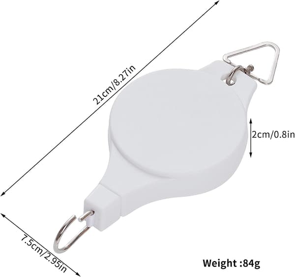 Retrakterbara lyftkrokar för krukor - Vita 4-pack Vit