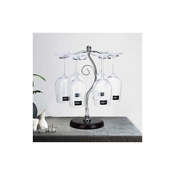 Vinställ för skrivbord, lufttorkningssystem, vinställ i metall, 35 cm 14 cm 13,7 tum 10,2 tum 5,9 tum