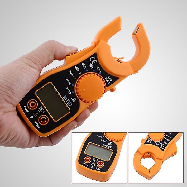 Digitalt tangamperemeter AC DC voltmeter amperemeter ohmmeter volt tester LCD meter