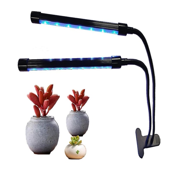 New Plant Growth Usb Clip Dimming Timing Full-spectrum Indoor Planting Seedling Supplementary Light Imitation Sun Lamp（two tubes）