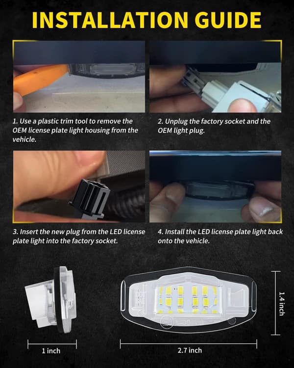 Lämplig för Honda Civic LED-skyltbelysning