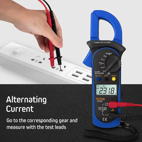 Voltmeter Ammeter Kapasitetsmåler Detektor Lcd Digitalt Elektrisk Multimeter