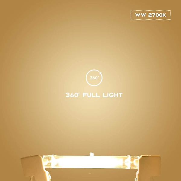 5w R7s 78mm J78 Cob Filament Led-lampa, 500 Lumen 360 Grader, 30w 48w 50w Halogenlampa Motsvarande, Perfekt För Hem, Kök, Rum, Balkong, Kontor, E