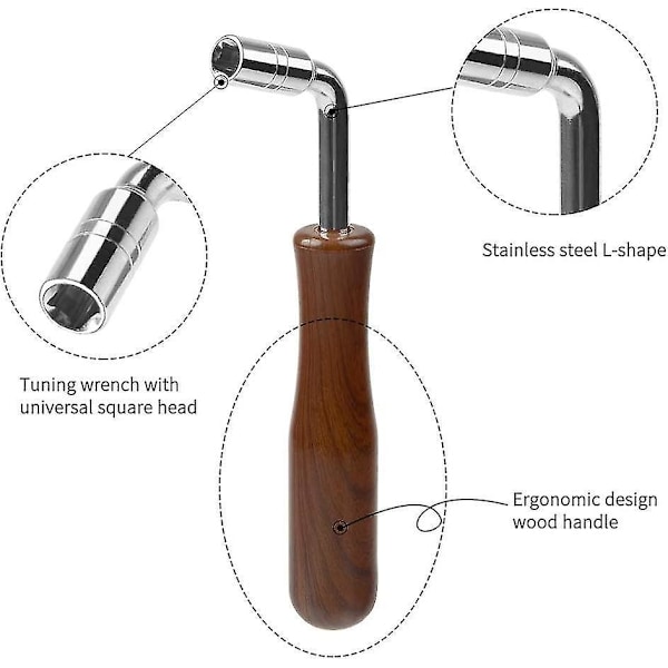 Piano Tuning Kit, Profesjonelt Piano Tuning Kit Inkludert Tuning Wrench Hammer, Temperament Strip, Mu