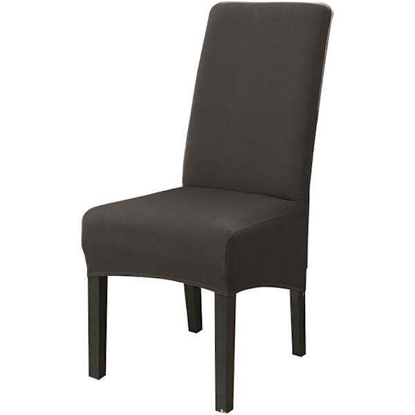 Simplicity Home Bedroom Plus Hög elasticitet Mjölksilke Vattentät Stolsöverdrag Svart 6-pack