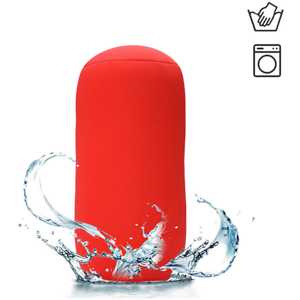 Micro Mini Microbead Back Pillow Roll Kuddkudde Resa Hem Sova Nackstöd Röd