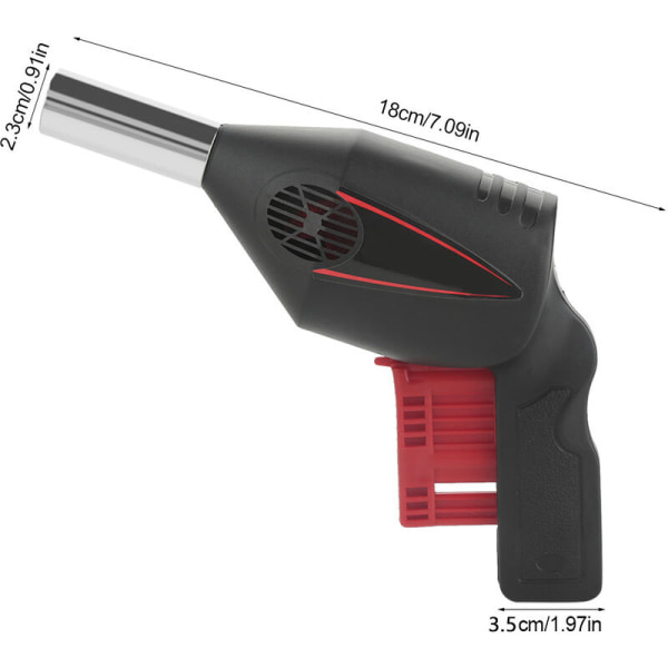 Bärbar manuell BBQ-fläkt luftblåsare för utomhuscamping picknick grill grillverktyg