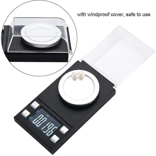 Digital vægt - bærbar mini lcd digital elektronisk lommevægt Høj nøjagtighed 0,001G smykker guld