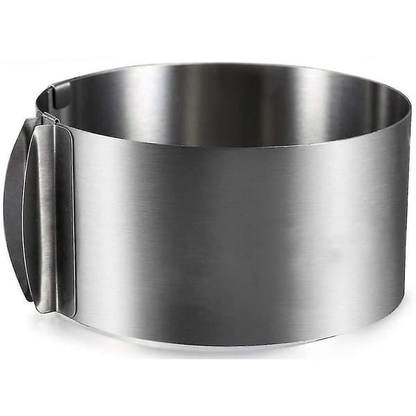 Kakeform 6 til 12 tommer justerbar rund rustfritt stål kake mousse form ring bakeware verktøy kake dekorasjon form bakeform