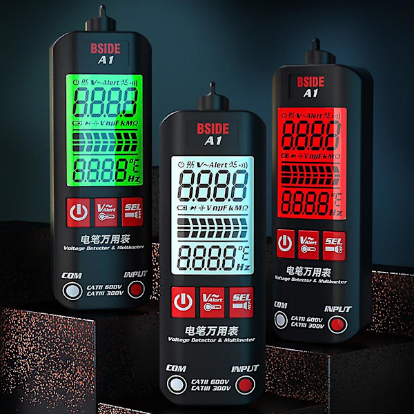 A1 Fuldautomatisk Anti-brænd Intelligent Digital Multimeter Spændingsdetektering Multimeter Lcd-display（A1 Kludpose）