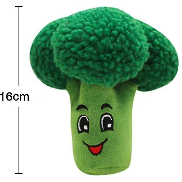 Koira Squeaky Toys, Hedelmät Ja Vihannekset Pehmo Chew Soft Doll Pack, parsakaali