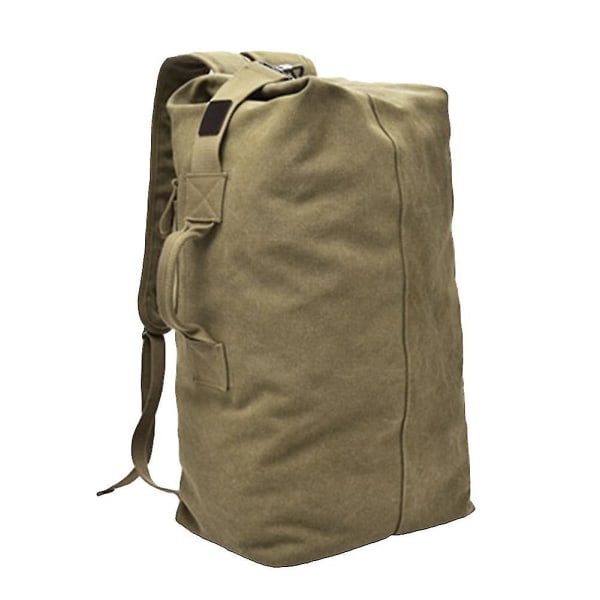 Kaesi Fashion Men Large Capacity Canvas Outdoor Sport Bag Travel Climbing Backpack feng（S，Khaki）