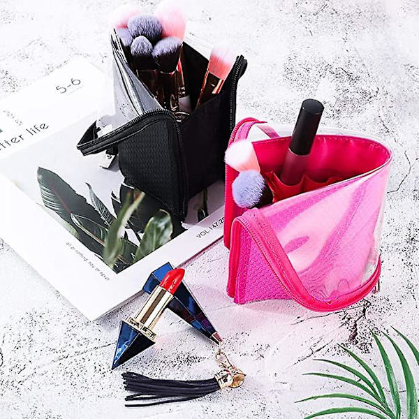 Pcs Makeup Brush Bag Travel Portable Cosmetic Holder Pen Case Storage Organizer (sort * Rose Red)