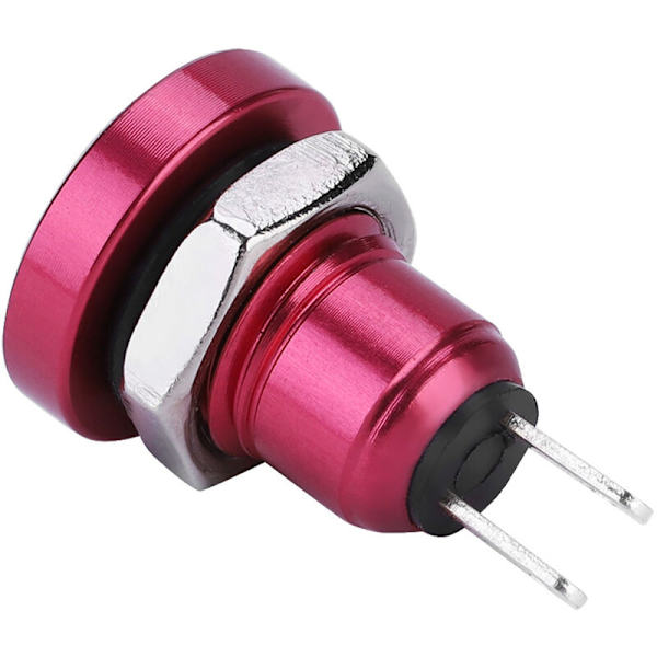 1A 24V 8mm Mini Vattentät Bil Momentan Tryckknapp Strömbrytare Zink Aluminiumlegering
