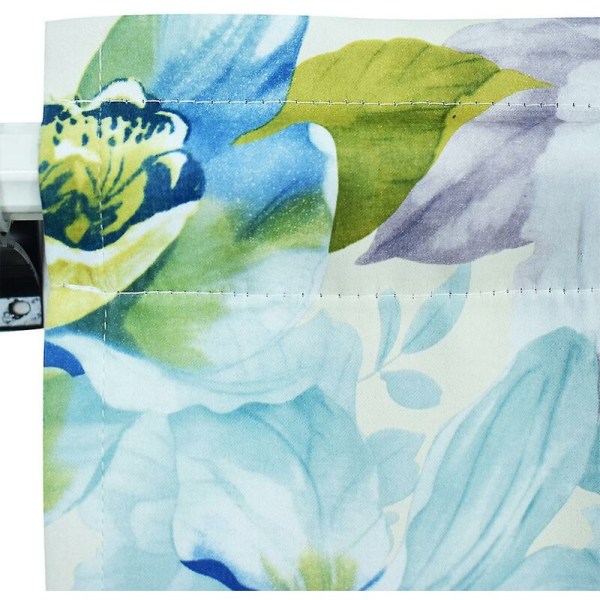 Plisserad printed kort gardin köksgardin blomgardin (52" x 36")
