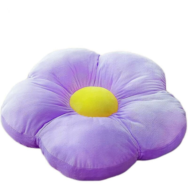 Blomformad sittdyna, 20\" x 20\", tuftad avslappnande kudde pouf för barn och vuxna, sittdyna för sovrum, läshörna, spel
