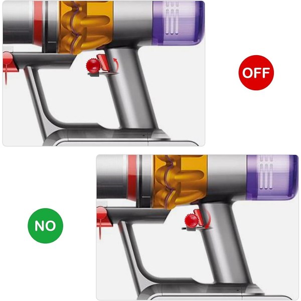 Bryterholder A for V11 V15 V10 V8 V7 V6 - Feste bryterholdertilbehør for Dyson, startknapp ikke for V11 Outsize