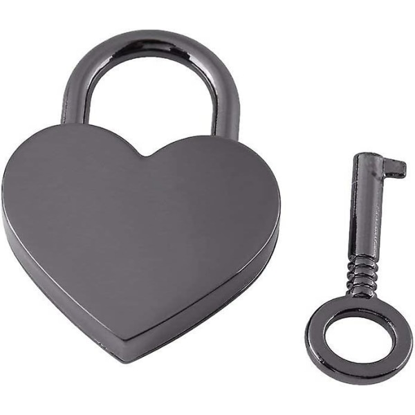 Mini hengelåser med nøkler, liten hjerteform hengelås med nøkkel for bagasjepose Dagbok smykkeskrin (6 stk)