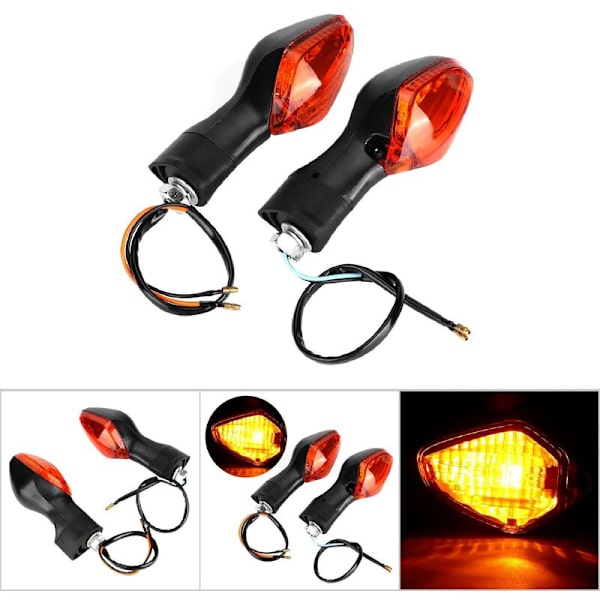 1 par blinkers passar för Honda CRF250L motorcykel modifierad svart gul