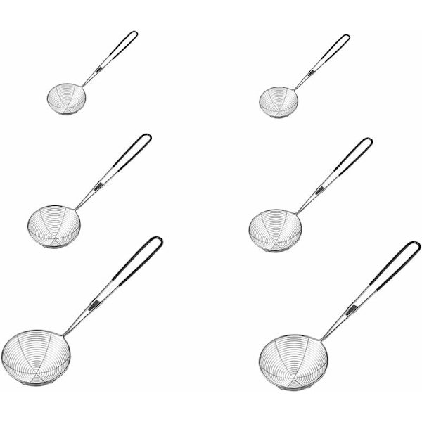 Rostfritt stål sked med långt handtag för stekning och matlagning i köket