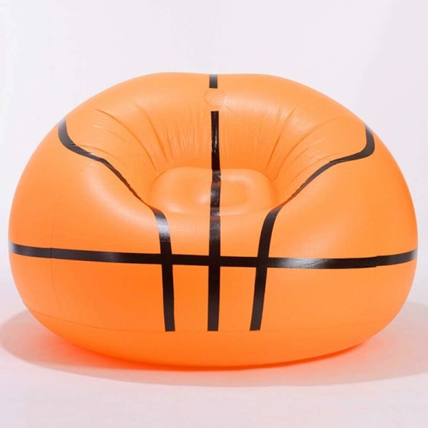 Uppblåsbar soffa uppblåsbar flockning lat soffa bönpåse basketdesign uppblåsbar stol sportboll luftblåsare strandstol utomhus inomhusbruk
