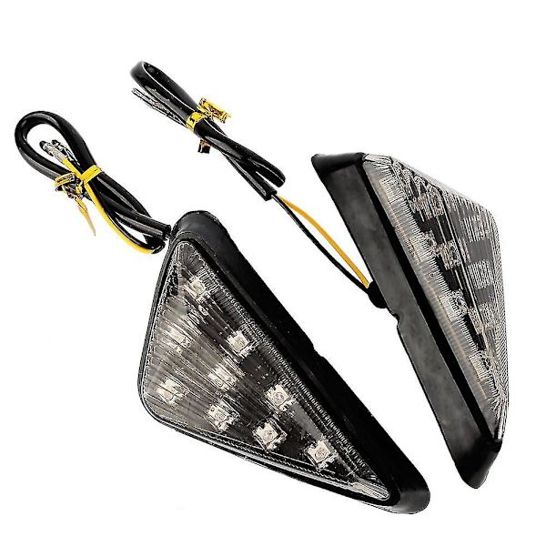 2 st blinkers, bärnstensfärgade LED-indikatorlampor, 12v triangulära stroboskopmarkeringar, universella gula lampor