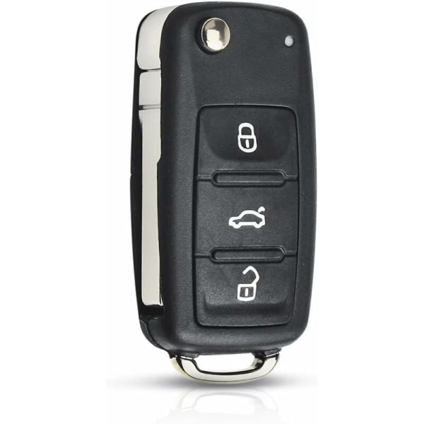 202AD 3-knappsnyckelskal för Volkswagen Sagitar Lavida fällbart fjärrnyckelskal, byte av 3-knapps vikbart bilnyckelskal