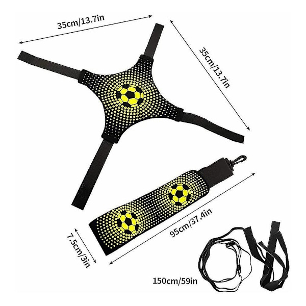 1 kpl Jalkapallovyön harjoittelulaite Solo Jalkapallopotkuharjoittelulaite, Jalkapalloharjoitteluharjoitteluapu lapsille, Jalkapallo Vo