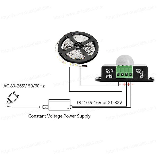 Starlight-dc 12v Led Infrarød Bevægelsessensor Bevægelsessensor Pir Bevægelsessensor Til Led Strip/pære 12v 6a