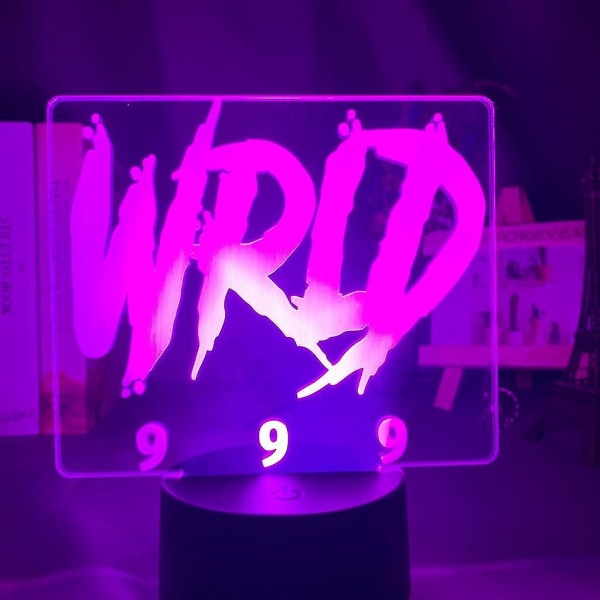 3D-lampa Juice Wrld LED-nattlampa för heminredning Färgglad nattlampa Present till fans Juice WrldAU27