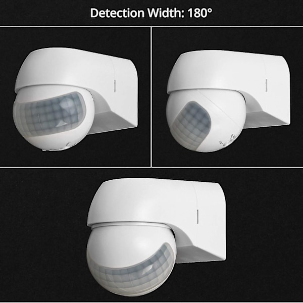 110-220v Pir Bevægelsessensor Lysswitch, Høj Følsomhed Vandtæt Væg Sensor Lysswitch 49-98ft Detektionsafstand