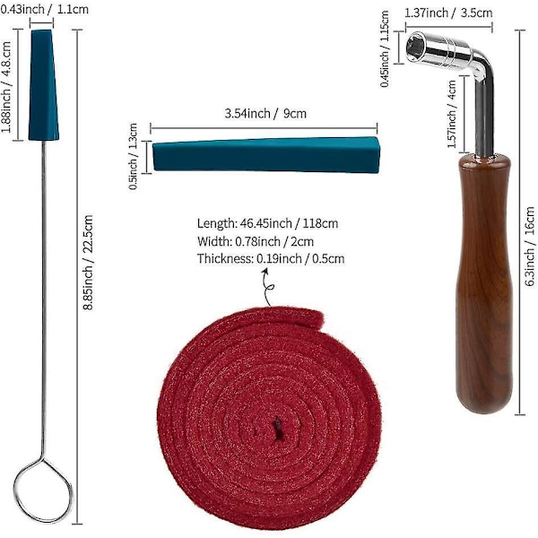 Piano Tuning Kit, Profesjonelt Piano Tuning Kit Inkludert Tuning Wrench Hammer, Temperament Strip, Mu