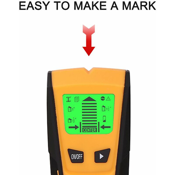 3 i 1 Metalldetektor Hitta Metall Träreglar Live Wire Detecting Väggscanner Elbox Finder Väggdetektor