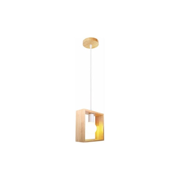 Modern trä hängande ljuskrona, sovrum vardagsrum hängande lampa, E27, kreativ - brun DRIVE
