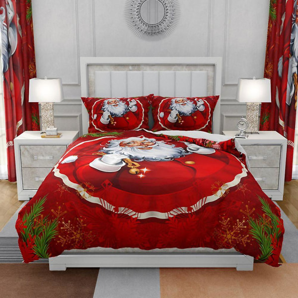 3d juledag træ print tvilling fuld queen king size sødt blødt sengesæt 3 stk seng dynebetræk sæt dynesæt med pudebetræk（Som vist）