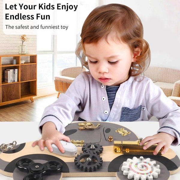Träbil Sensorisk leksak Intressant pedagogisk 8 spelsätt Handgjorda bärbara  fidget-leksaker för barn Lärande a532 | Fyndiq