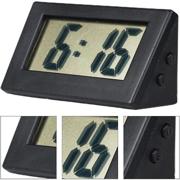 Skrivbordsur, liten elektronisk klocka, batteridrivna digitala klockor, LED-display, mini tyst