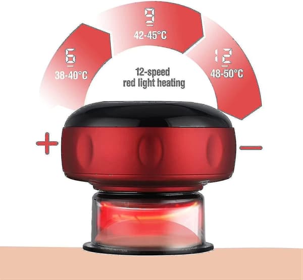 Smart Cupping Terapi Massager med Rød Lys Terapi Elektrisk Cupping Massager til Fjernelse af Cellulite