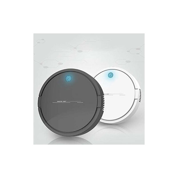 2 i 1 Robotdammsugare Sopa Rengöring Slim Laddningsbar Dammsugare 1200mAh Batteri (Svart)