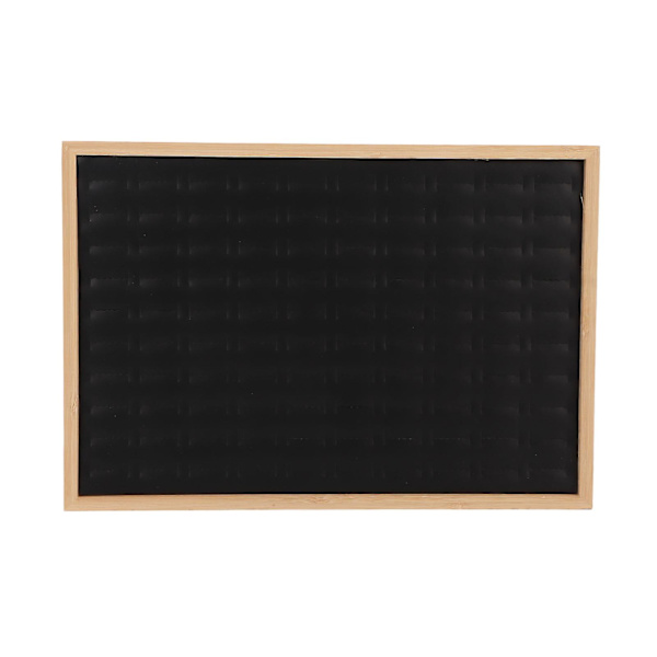 100 Slots Ring Opbevaringsdisplayæske PU Læder Blød Foring Letvægts Multifunktionel Sort Jewerly Organizer Etui