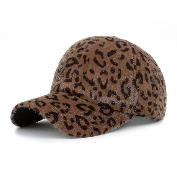 Moderne kvinder mænd åndbar leopard justerbar baseball cap hip hop hat sol hat