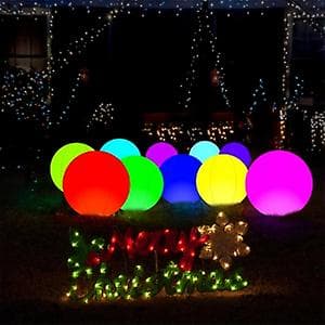 Pool Legetøj LED Lysende Oppustelig Strandbold 13/16 Farver Glow Bold