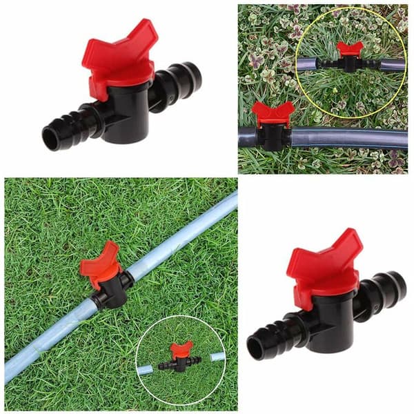 5-pack PE-plast trädgårdsbevattningsventil sprinklerbrytare