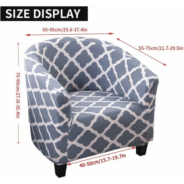 Stolskydd, högelastisk spandex polyester badkar stolsöverdrag, fåtöljöverdrag, möbelskydd, mjukt sofföverdrag